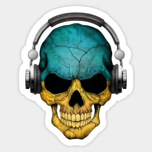 Dark Skull Deejay with Ukrainian Flag Sticker